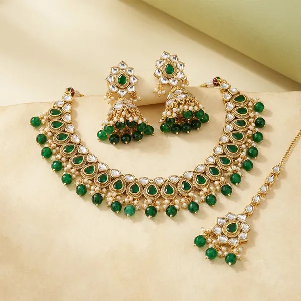 Green_Zinc_Alloy_Traditional_Kundan_Bridal_Necklace_Earring_Mang_Tika_Collection