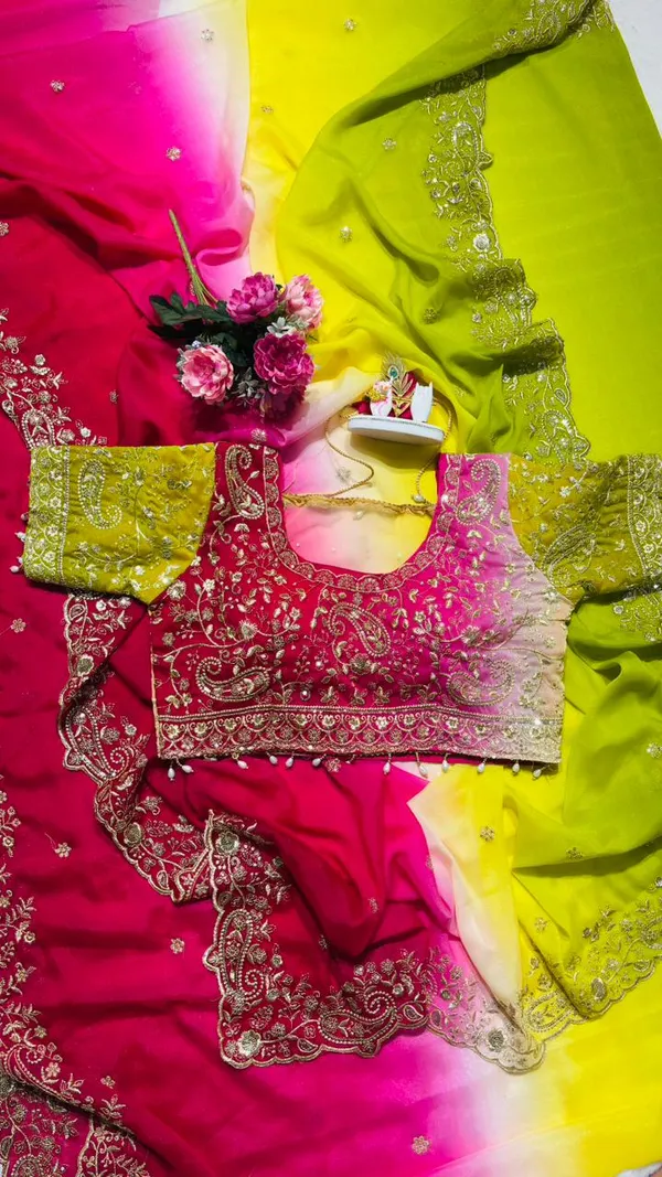 Multicolour_Georgette_Saree_For_Women