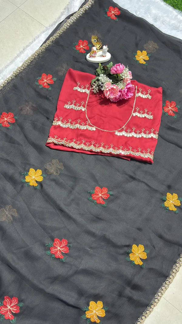 Black_Georgette_Saree_For_Women