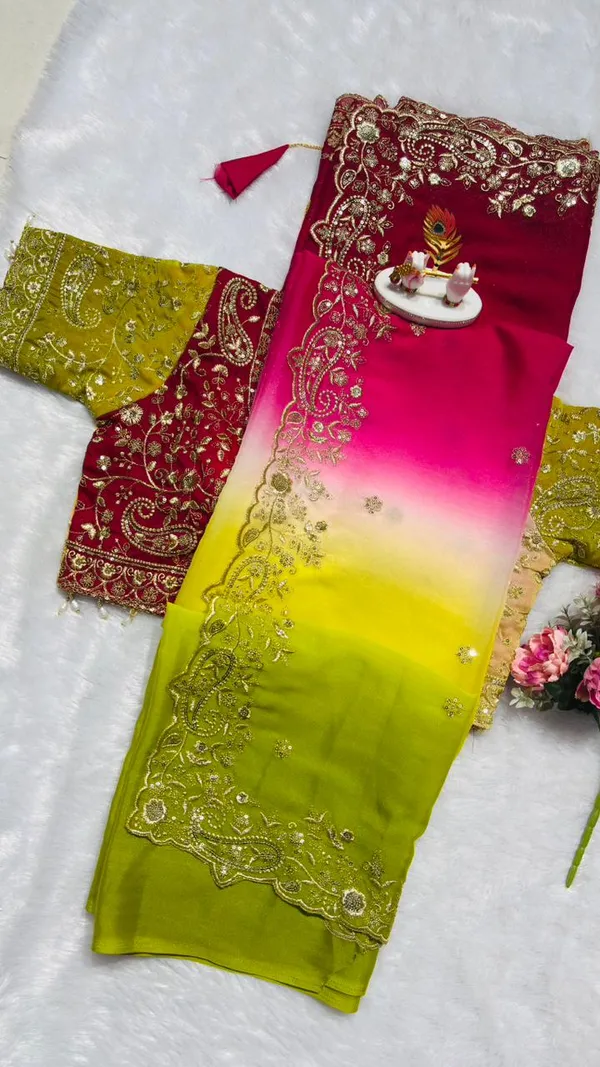 Multicolour_Georgette_Saree_For_Women