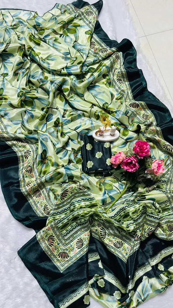 Green_Georgette_Saree_For_Women