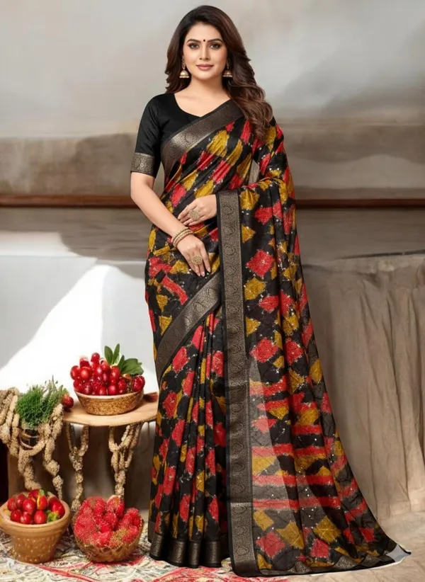 Multicolour_Georgette_Saree_For_Women