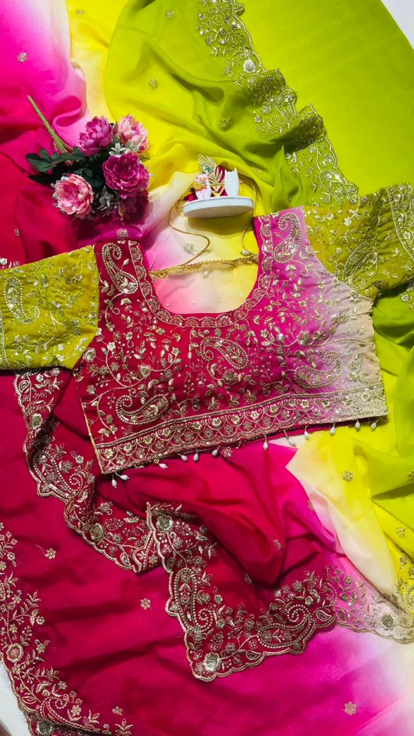 Multicolour_Georgette_Saree_For_Women