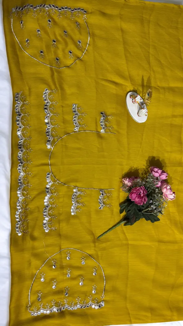 White_Chanderi_Silk_Blend_Saree_For_Women