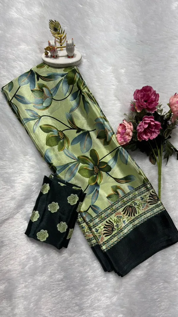 Green_Georgette_Saree_For_Women