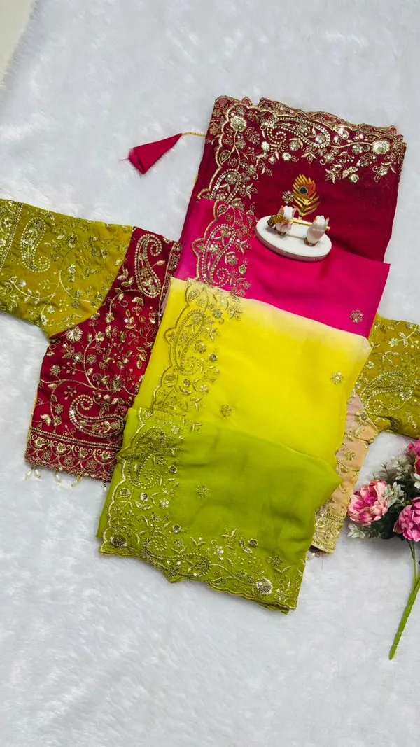 Multicolour_Georgette_Saree_For_Women