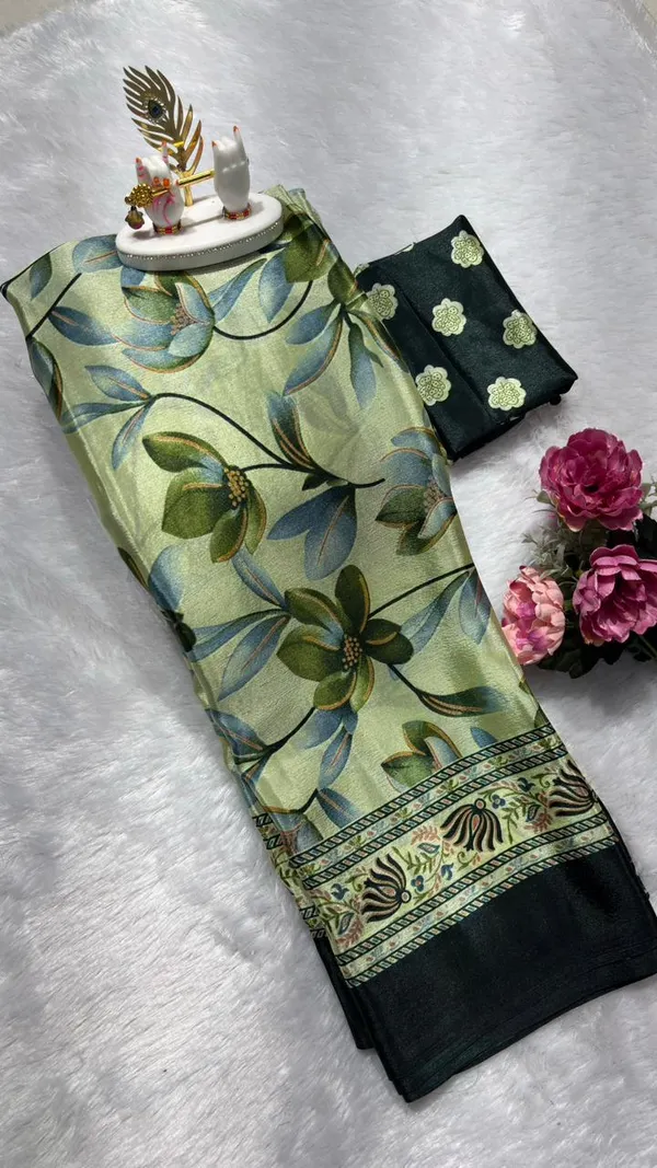 Green_Georgette_Saree_For_Women