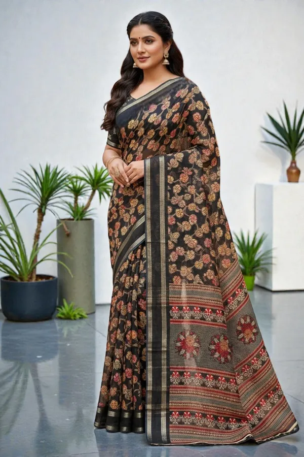 Premium_Floral_Soft_Georgette_Saree_with_Zari_Border_&_Designer_Blouse_-_Lightweight_Office_Wear