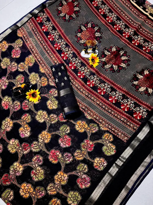 Premium_Floral_Soft_Georgette_Saree_with_Zari_Border_&_Designer_Blouse_-_Lightweight_Office_Wear