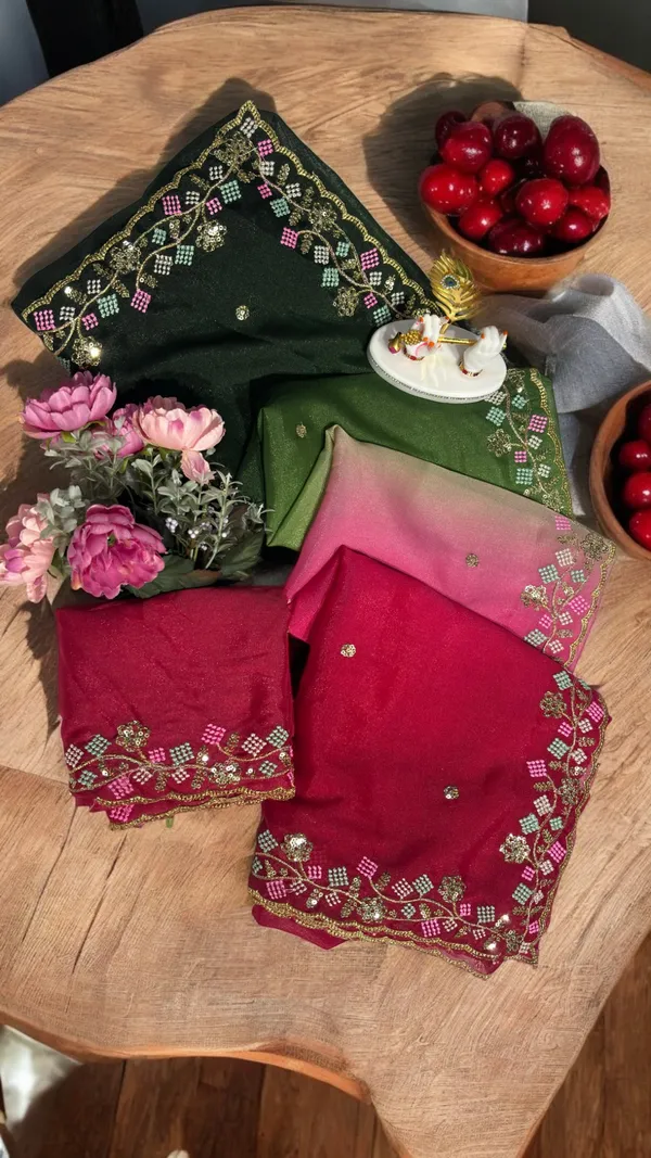 Pure_Star_Georgette_Chiffon_Ombre_Saree_with_Multi_Sequin_Embroidery_&_Matching_Blouse
