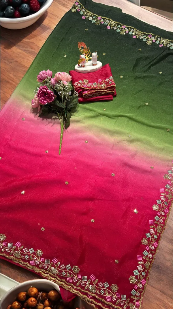 Pure_Star_Georgette_Chiffon_Ombre_Saree_with_Multi_Sequin_Embroidery_&_Matching_Blouse