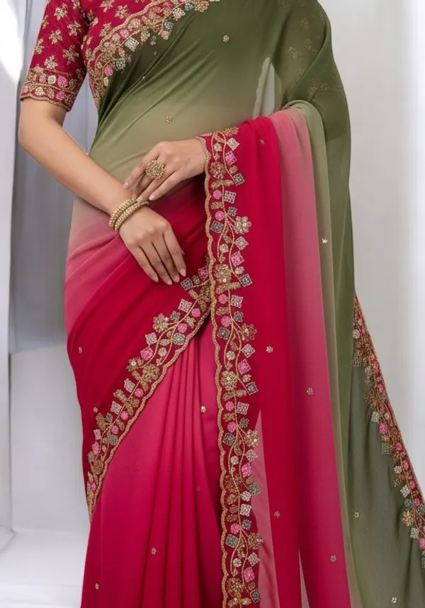 Pure_Star_Georgette_Chiffon_Ombre_Saree_with_Multi_Sequin_Embroidery_&_Matching_Blouse