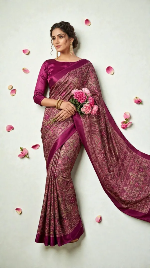 Tarki_Silk_Printed_Saree_with_Elegant_Paisley_Design_and_Unstitched_Blouse_Piece
