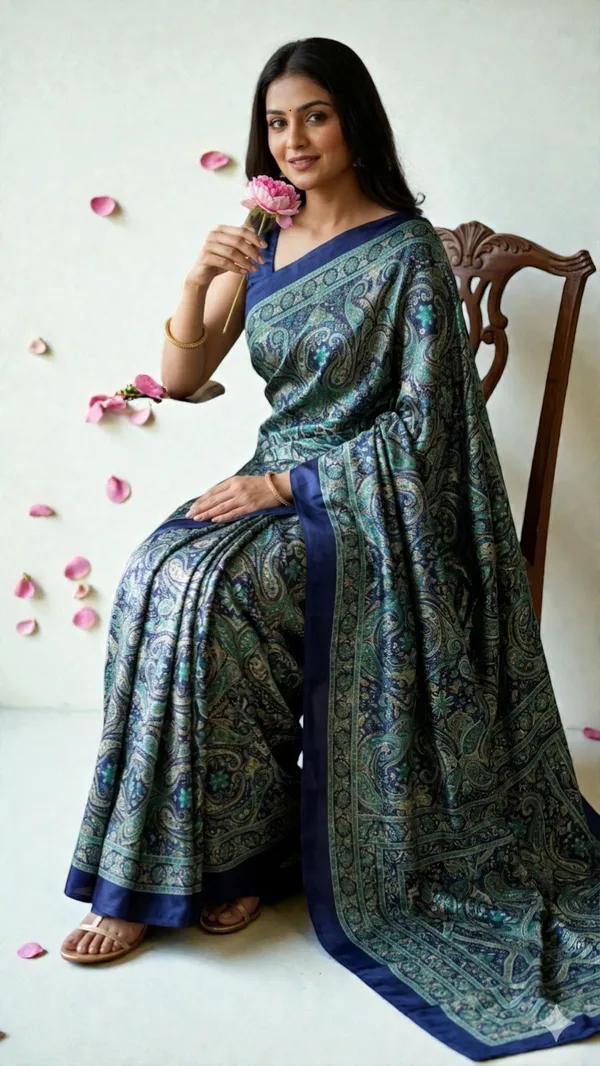 Tarki_Silk_Printed_Saree_with_Elegant_Paisley_Design_and_Unstitched_Blouse_Piece