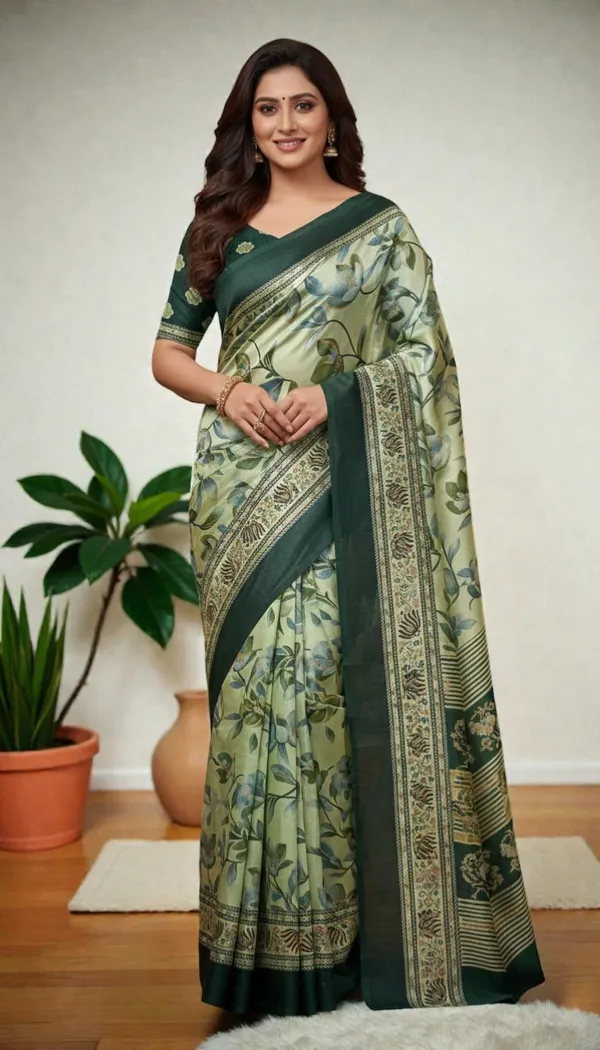 Green_Georgette_Saree_For_Women