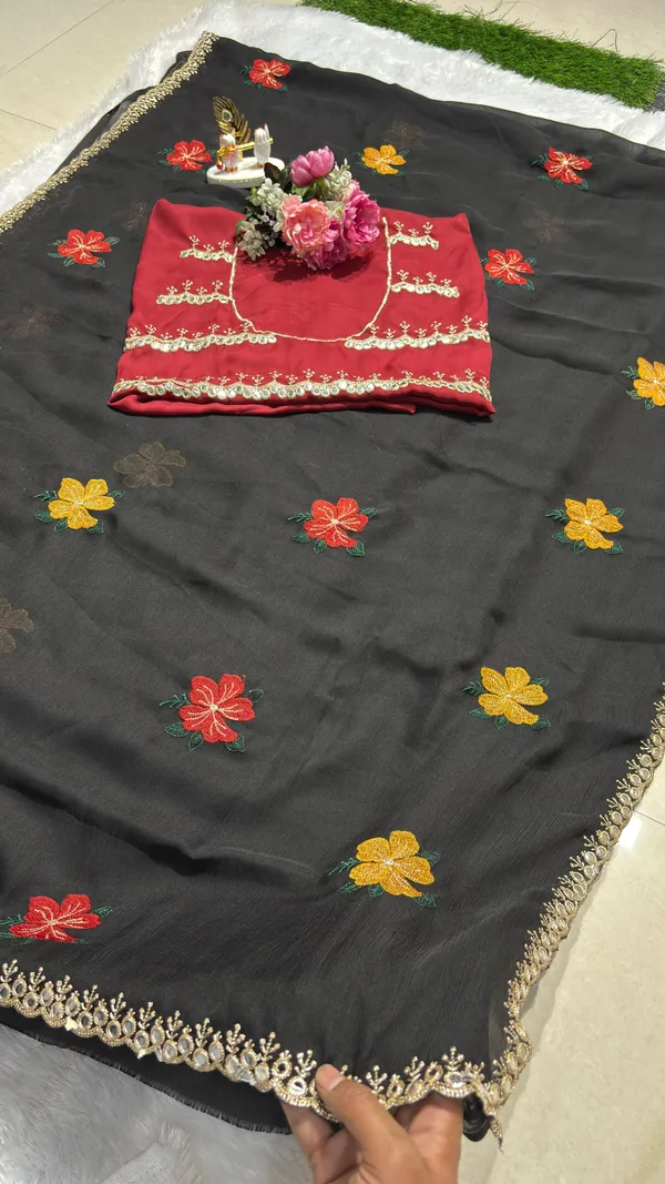 Black_Georgette_Saree_For_Women