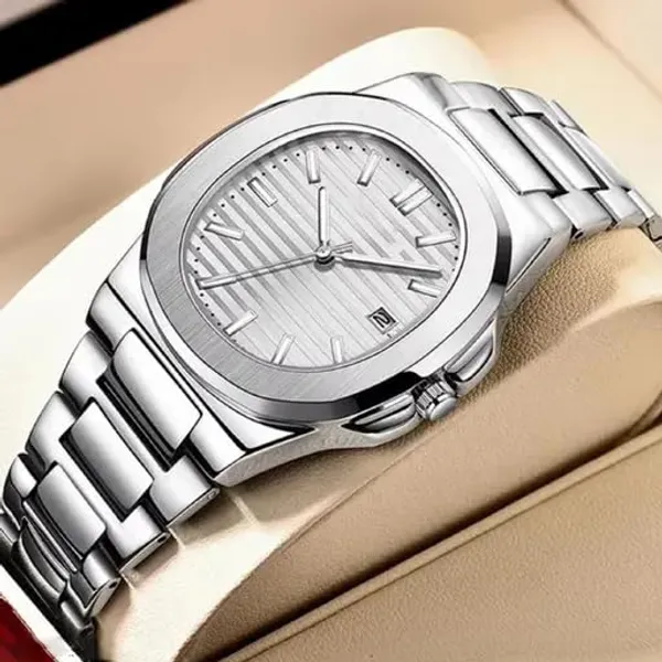 White_Stainless_Steel_Analog_Quartz_Watch_For_Men