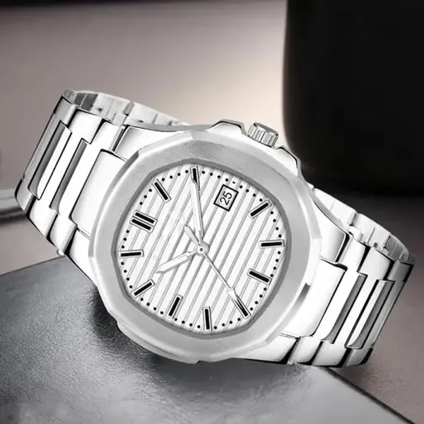 White_Stainless_Steel_Analog_Quartz_Watch_For_Men