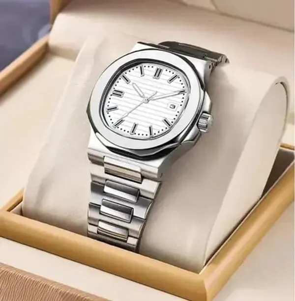 White_Stainless_Steel_Analog_Quartz_Watch_For_Men