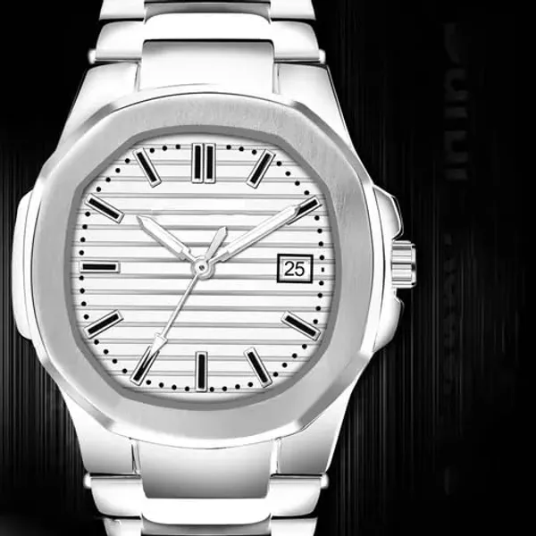 White_Stainless_Steel_Analog_Quartz_Watch_For_Men