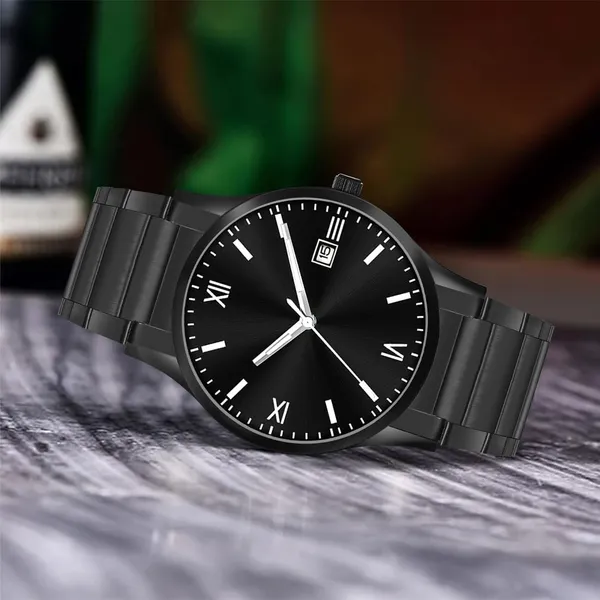 Black_Stainless_Steel_Analog_Watch_With_Roman_Numerals_And_Date_Display_For_Men