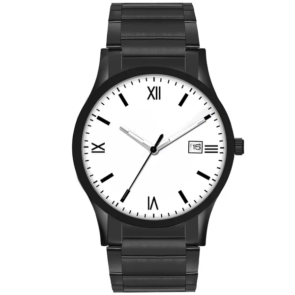 Black__Stainless_Steel_Analog_Watch_With_Roman_Numerals_And_Date_Display_For_Men