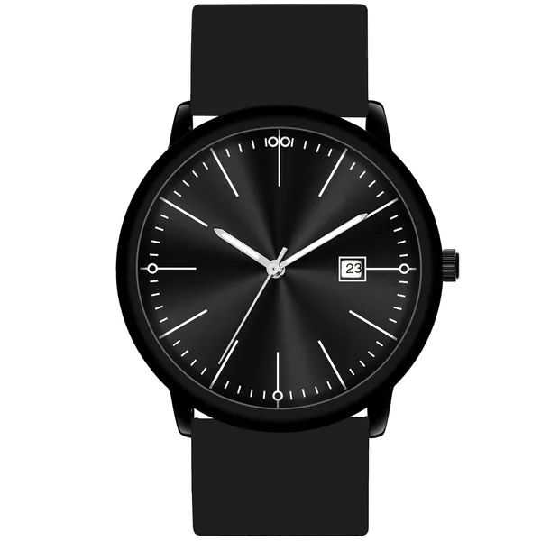 Black_Quartz_Watch_With_Date_Display_For_Men