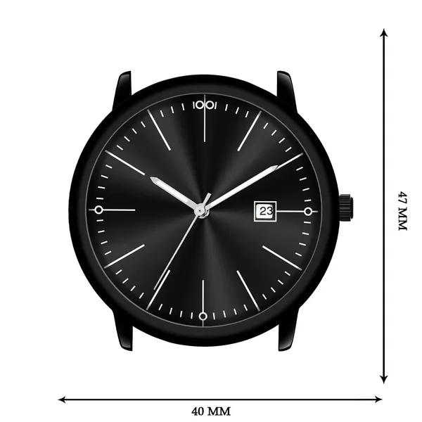 Black_Quartz_Watch_With_Date_Display_For_Men