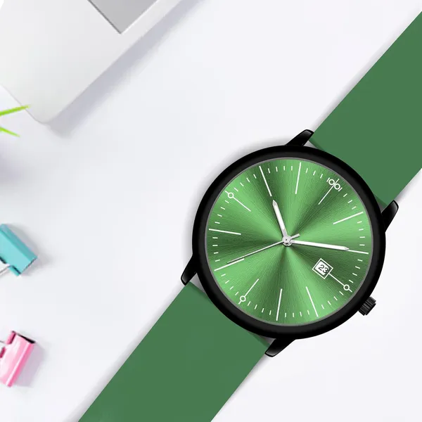 Green_Quartz_Watch_With_Date_Display_For_Men