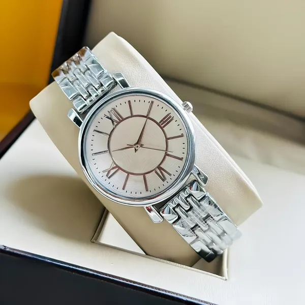 Silver_Roman_Numeral_Quartz_Dress_Watch_With_Metal_Bracelet_For_Men