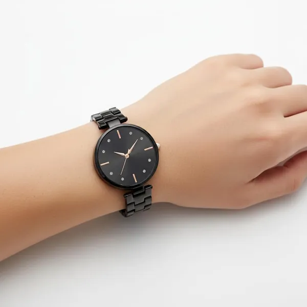 Black_Quartz_Bracelet_Watch_For_Women