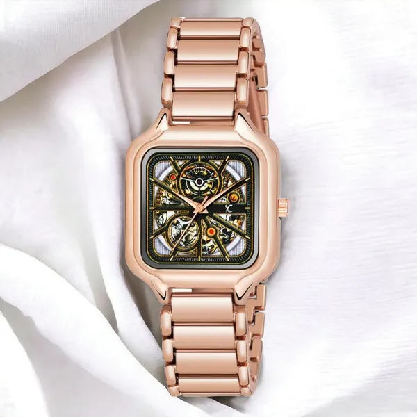 Rose_Gold_Square_Dial_Analog_Bracelet_Watch_For_Women