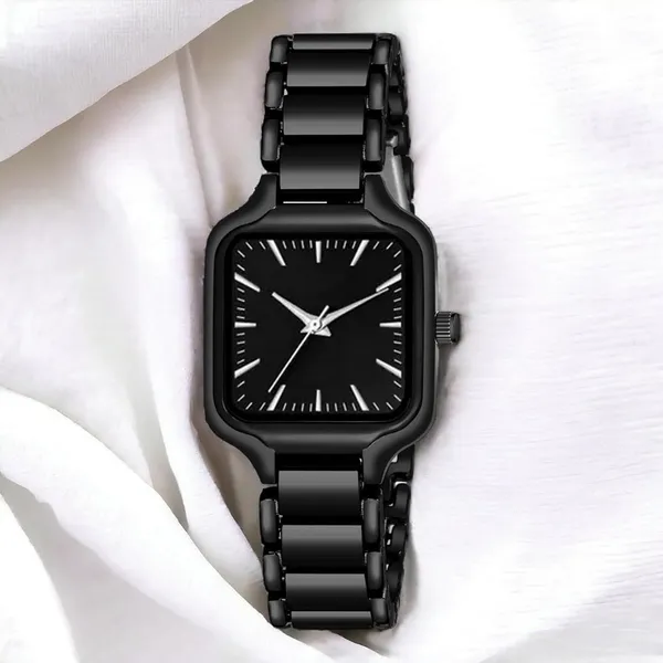Black_Square_Dial_Analog_Bracelet_Watch_For_Women