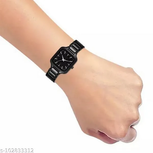 Black_Square_Dial_Analog_Bracelet_Watch_For_Women