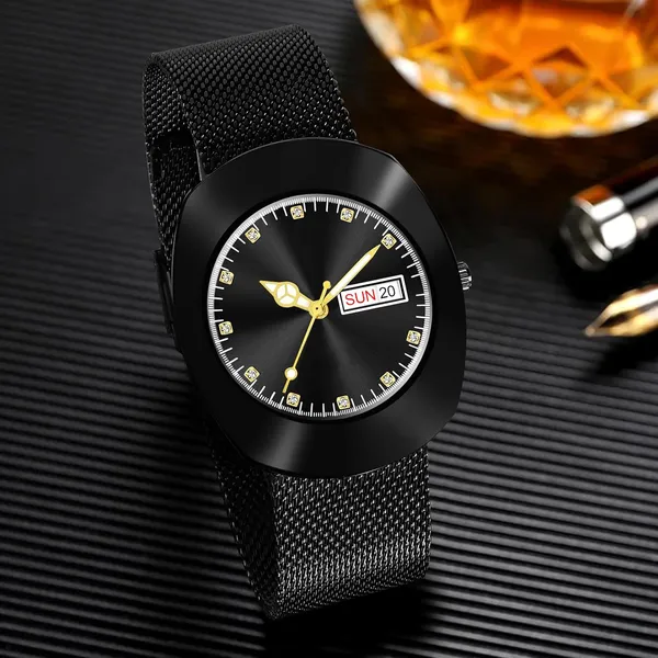 Black_Stainless_Steel_Mesh_Strap_Analog_Watch_For_Men