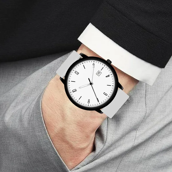 Silver_Analog_Quartz_Watch_With_Leather_Strap_For_Men
