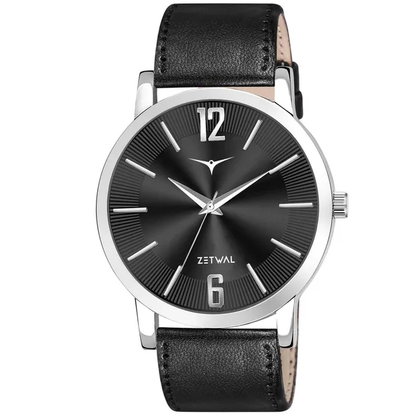 Black_Analog_Quartz_Watch_With_Stainless_Steel_Case_And_Leather_Strap_For_Men