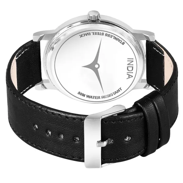 Black_Analog_Quartz_Watch_With_Stainless_Steel_Case_And_Leather_Strap_For_Men