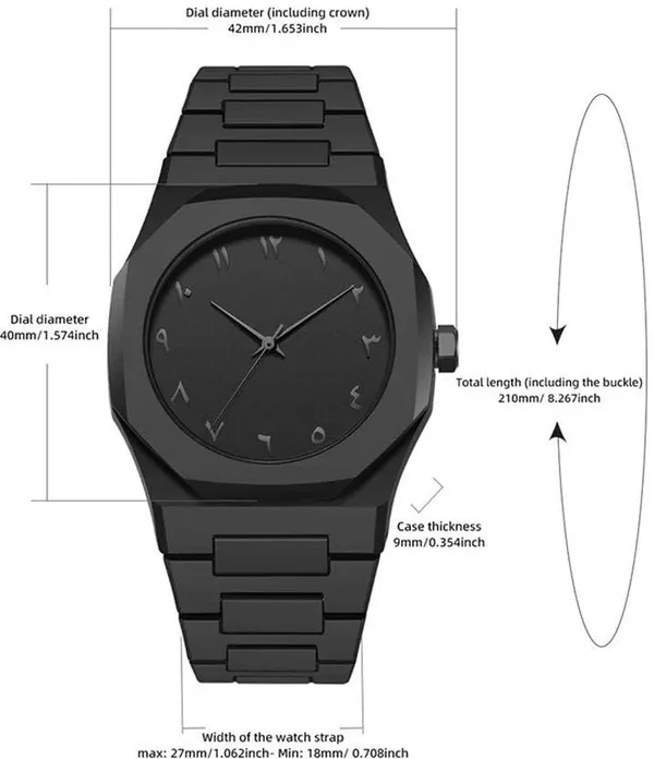 Black_Stainless_Steel_Quartz_Wrist_Watch_For_Men