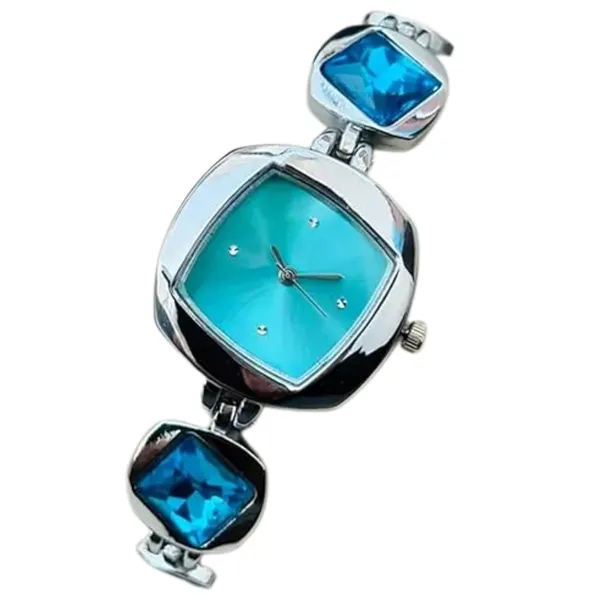 Silver-Sky_Blue_Crystal_Accent_Watch_For_Women