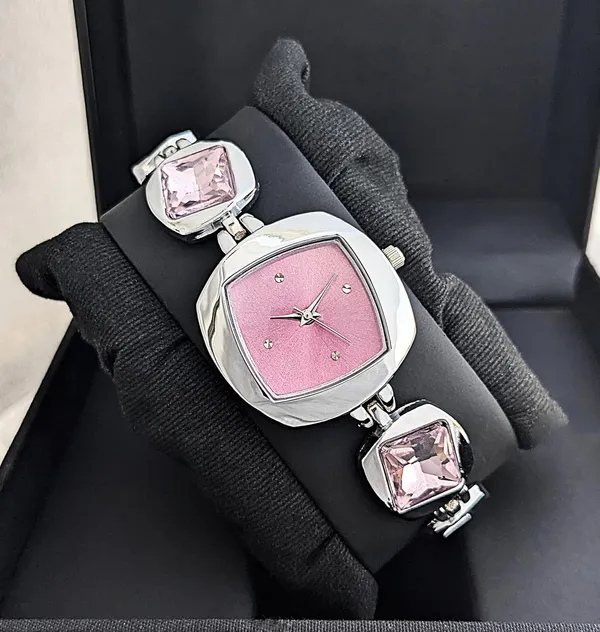 Silver_And_Pink_Crystal_Accent_Watch_For_Women