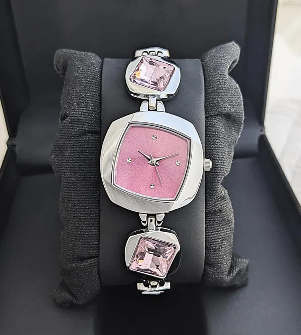 Silver_And_Pink_Crystal_Accent_Watch_For_Women