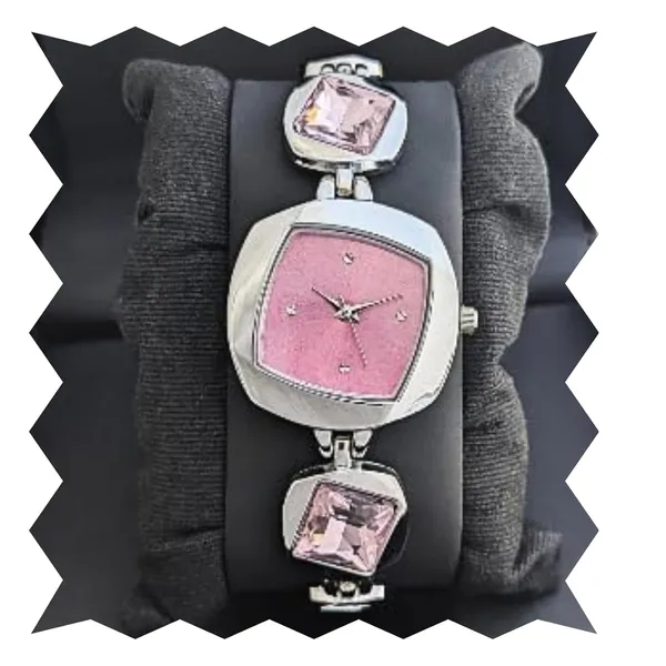 Silver_And_Pink_Crystal_Accent_Watch_For_Women