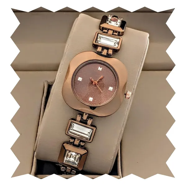 Brown_Crystal_Bracelet_Watch_For_Women