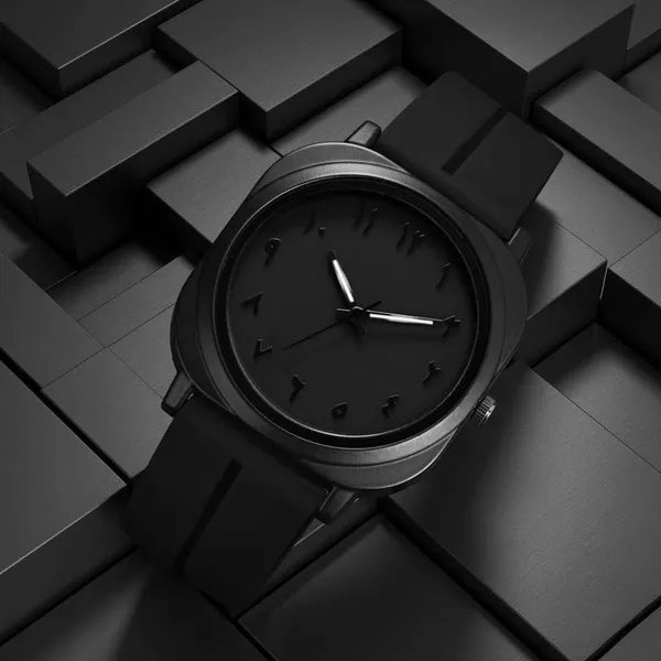 Black_Stainless_Steel_Quartz_Wrist_Watch_For_Men