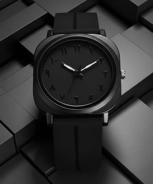 Black_Stainless_Steel_Quartz_Wrist_Watch_For_Men