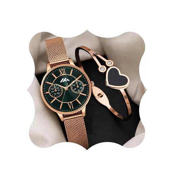 Green_And_Rose_Gold_Stainless_Steel_Analog_Watch_For_Women_For_Women
