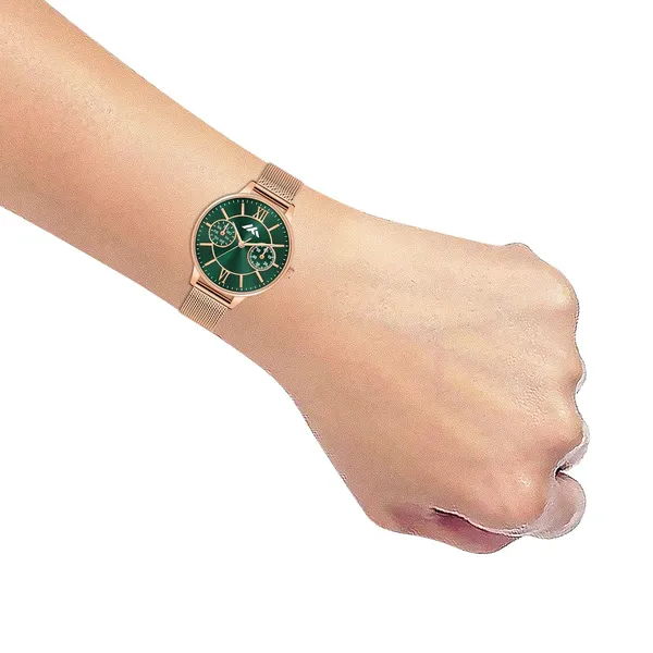 Green_And_Rose_Gold_Stainless_Steel_Analog_Watch_For_Women_For_Women