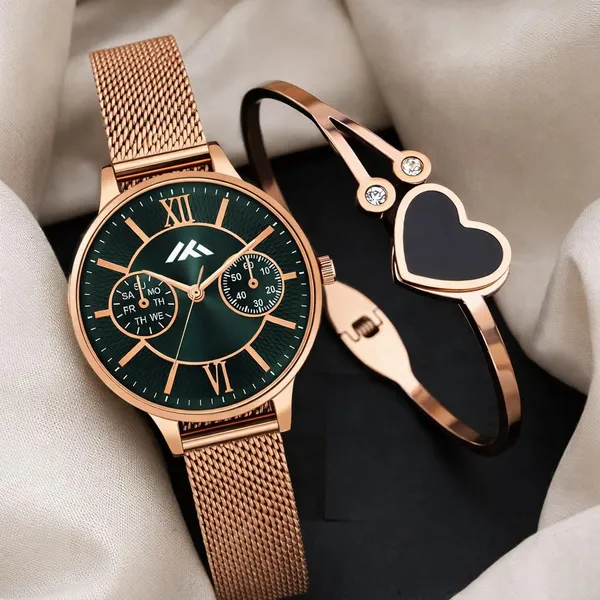 Green_And_Rose_Gold_Stainless_Steel_Analog_Watch_For_Women_For_Women