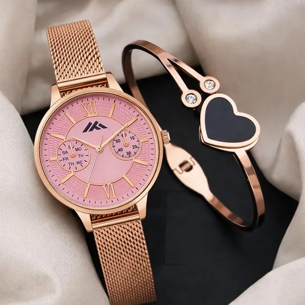 Pink_And_Rose_Gold_Stainless_Steel_Analog_Watch_For_Women